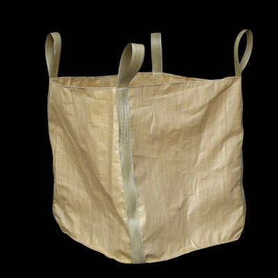Square 90*90*90 Jumbo Bag Fibc Yellow Breathable Materials