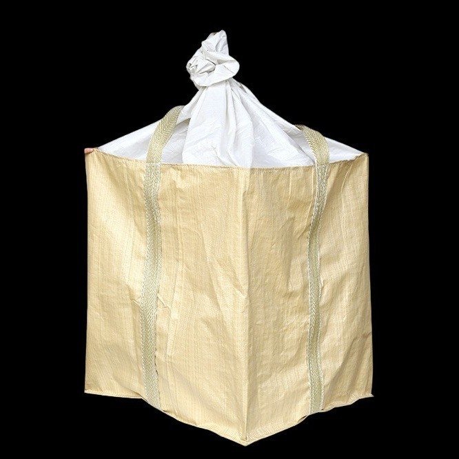 Yellow OEM Granite Dust Heavy Duty Bulk Bags 1 Ton Tote Bags Cross Bottom